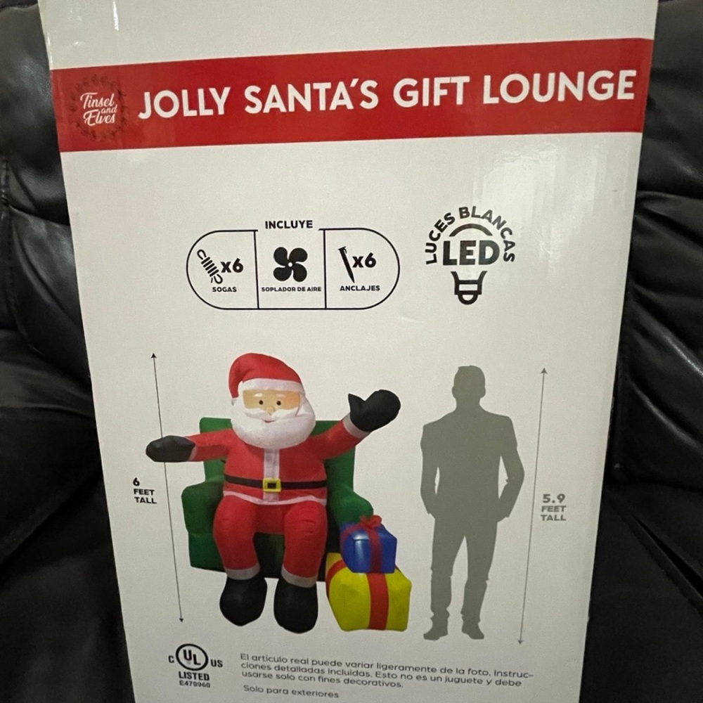 Jolly Santa LED Inflatable - Picture 8 of 9